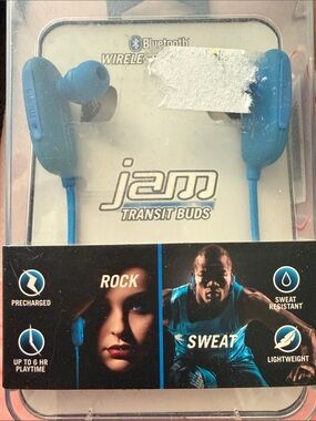 Transit Buds Bluetooth Earbud Headphones - Blue